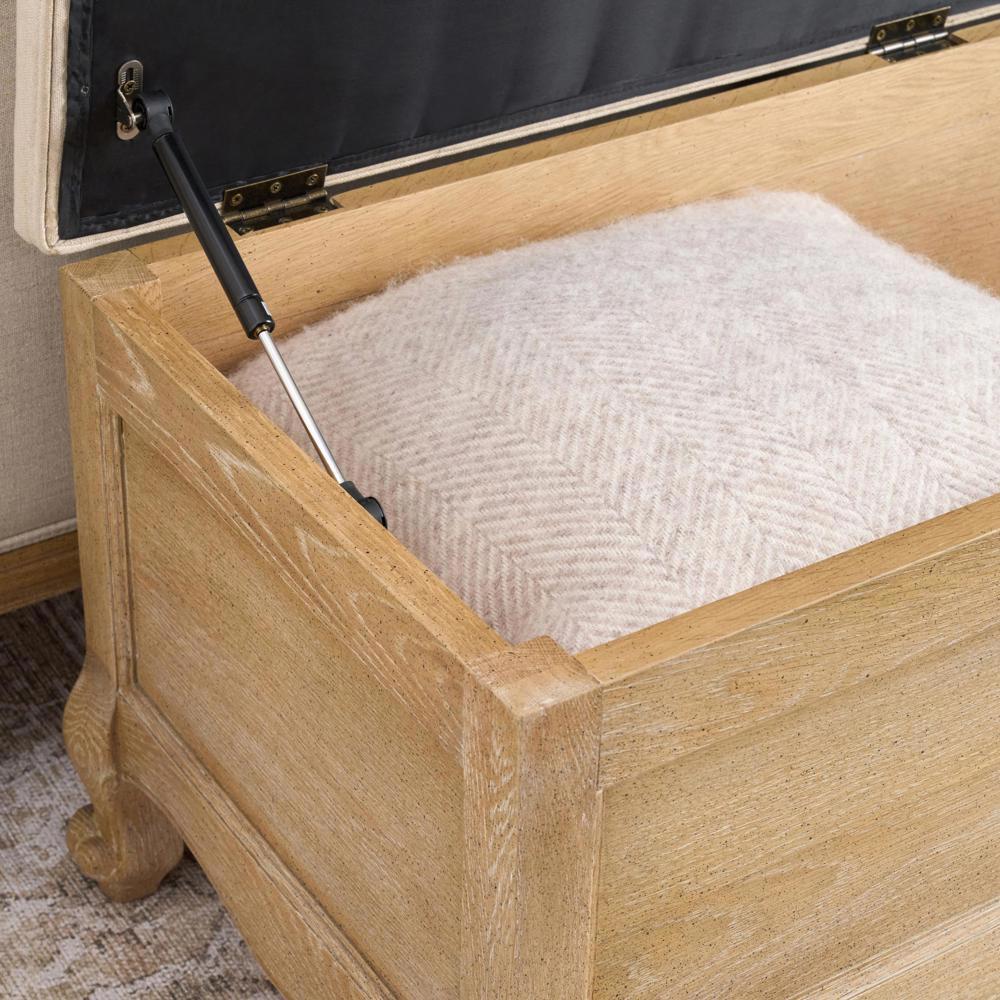 Sienna Beau Linen Ottoman Storage Bench